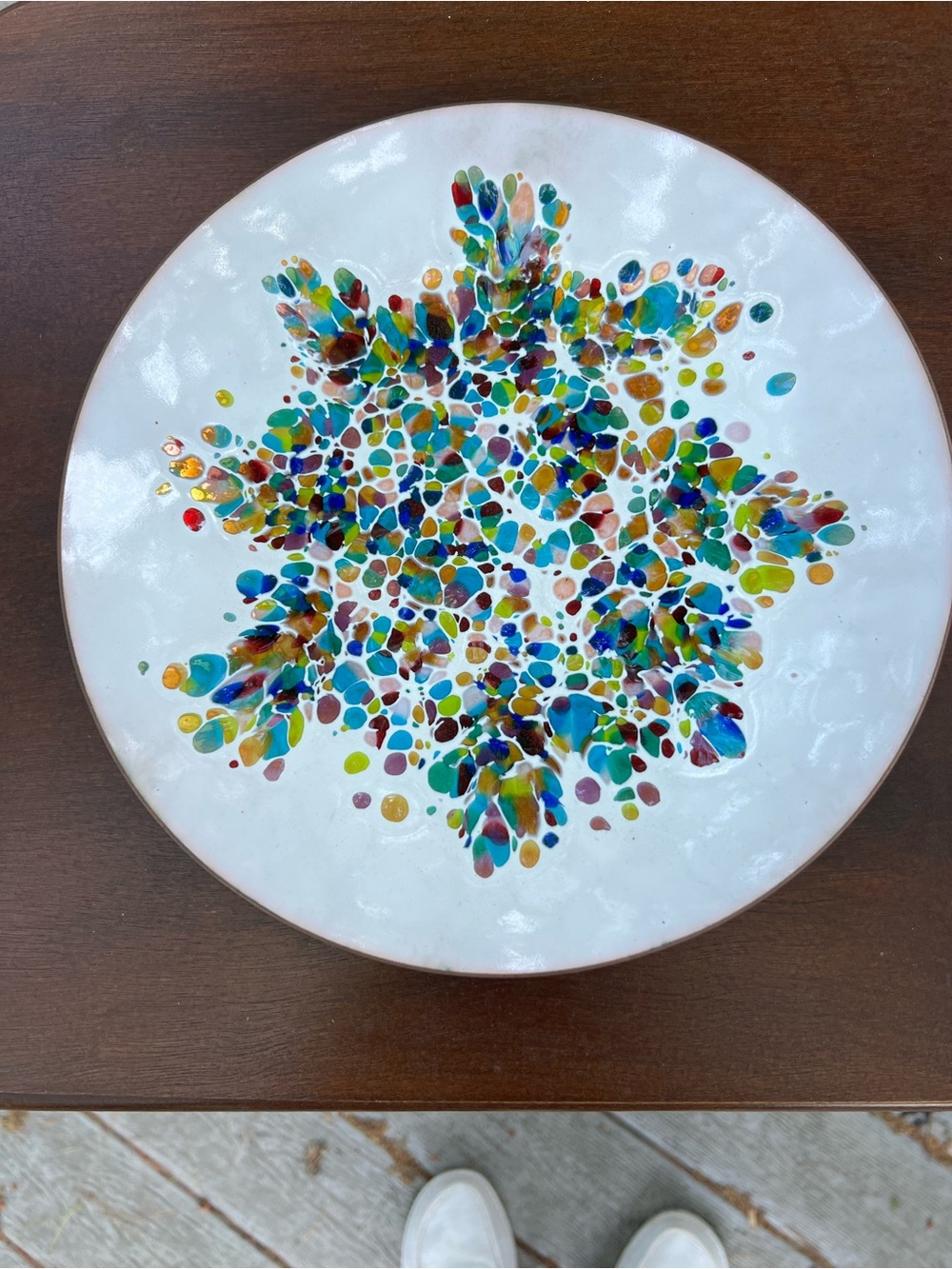 Kareka enamel on copper decorative plate